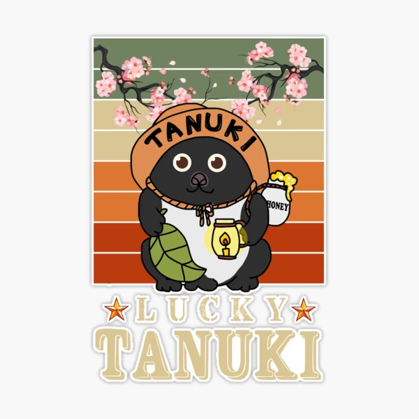 Set of 50 Japanese stickers, Kawaii Raccoon Stickers - TANUKI