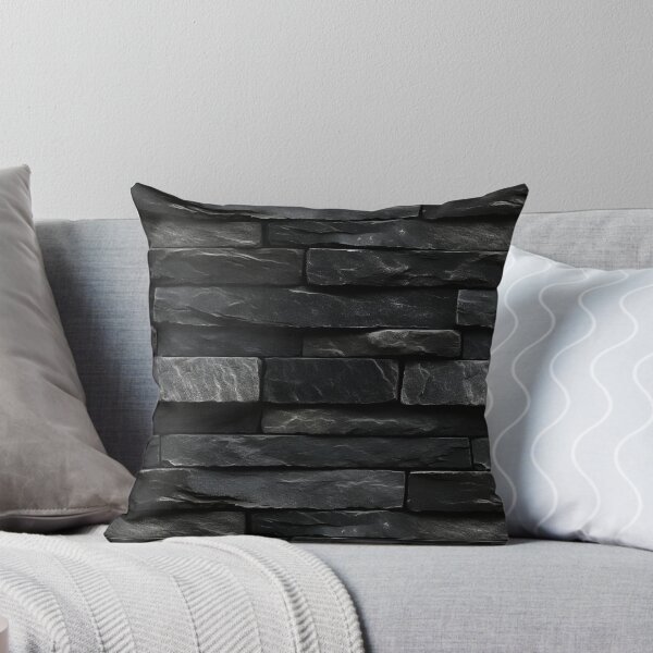 Item preview, Black Stacked Stone Slabs Wall Cladding Texture designed and sold by Sturdust.