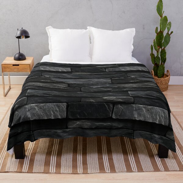 Item preview, Black Stacked Stone Slabs Wall Cladding Texture designed and sold by Sturdust.
