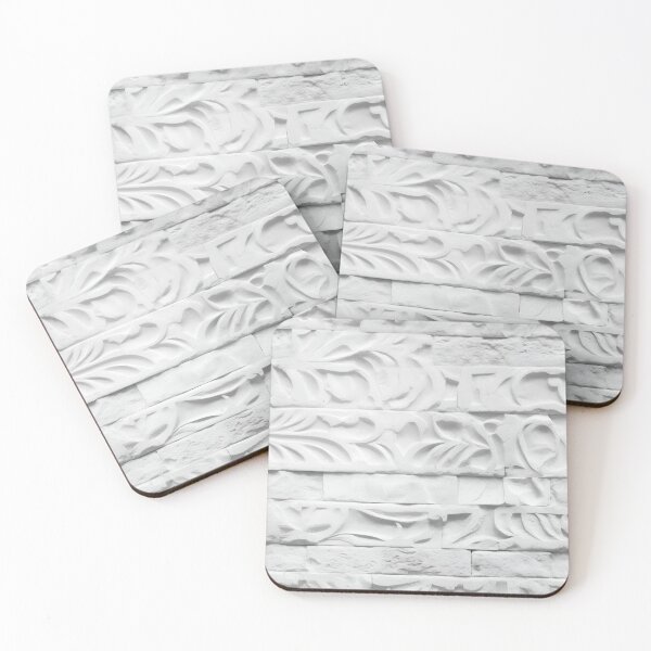 Item preview, White Ornate Bricks Wall Pattern designed and sold by Sturdust.
