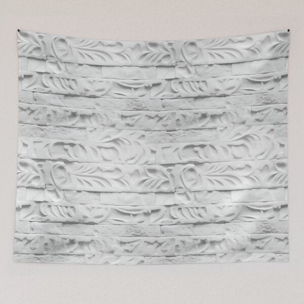 Item preview, White Ornate Bricks Wall Pattern designed and sold by Sturdust.
