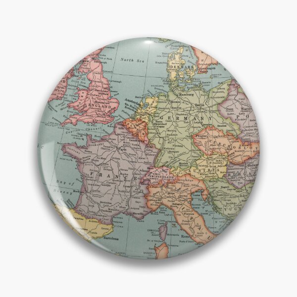 Item preview, Vintage Map of Europe (1926) designed and sold by BravuraMedia.