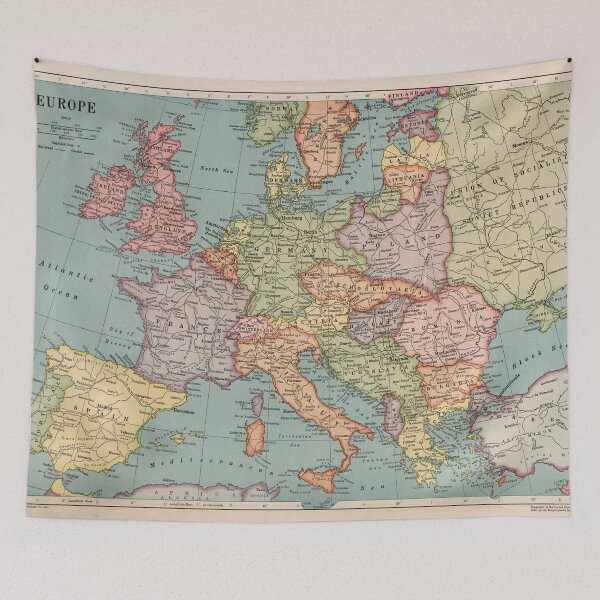 Item preview, Vintage Map of Europe (1926) designed and sold by BravuraMedia.