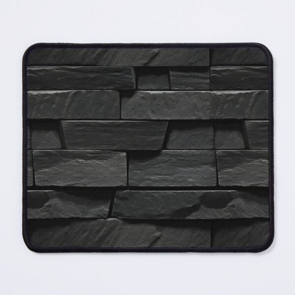 Item preview, Black Dry Stacked Stones Wall Pattern designed and sold by Sturdust.