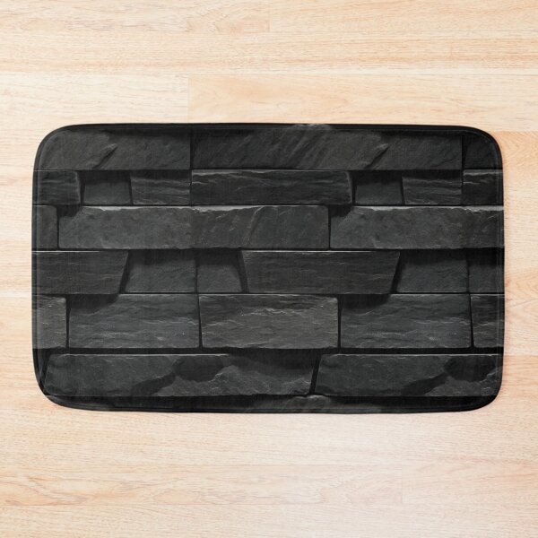 Item preview, Black Dry Stacked Stones Wall Pattern designed and sold by Sturdust.