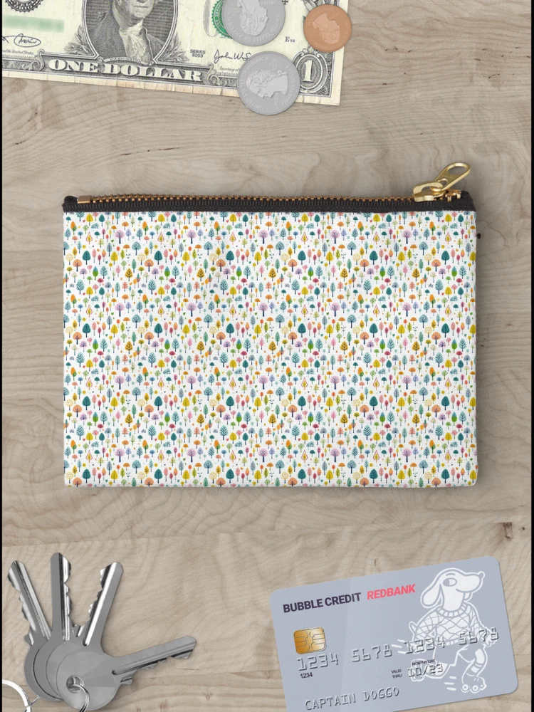 Thumbnail 3 of 4, Zipper Pouch, Tree Pattern designed and sold by tropicaltee.