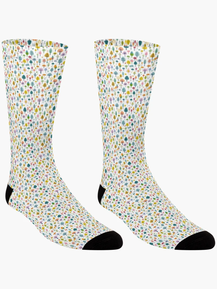 Thumbnail 3 of 5, Socks, Tree Pattern designed and sold by tropicaltee.
