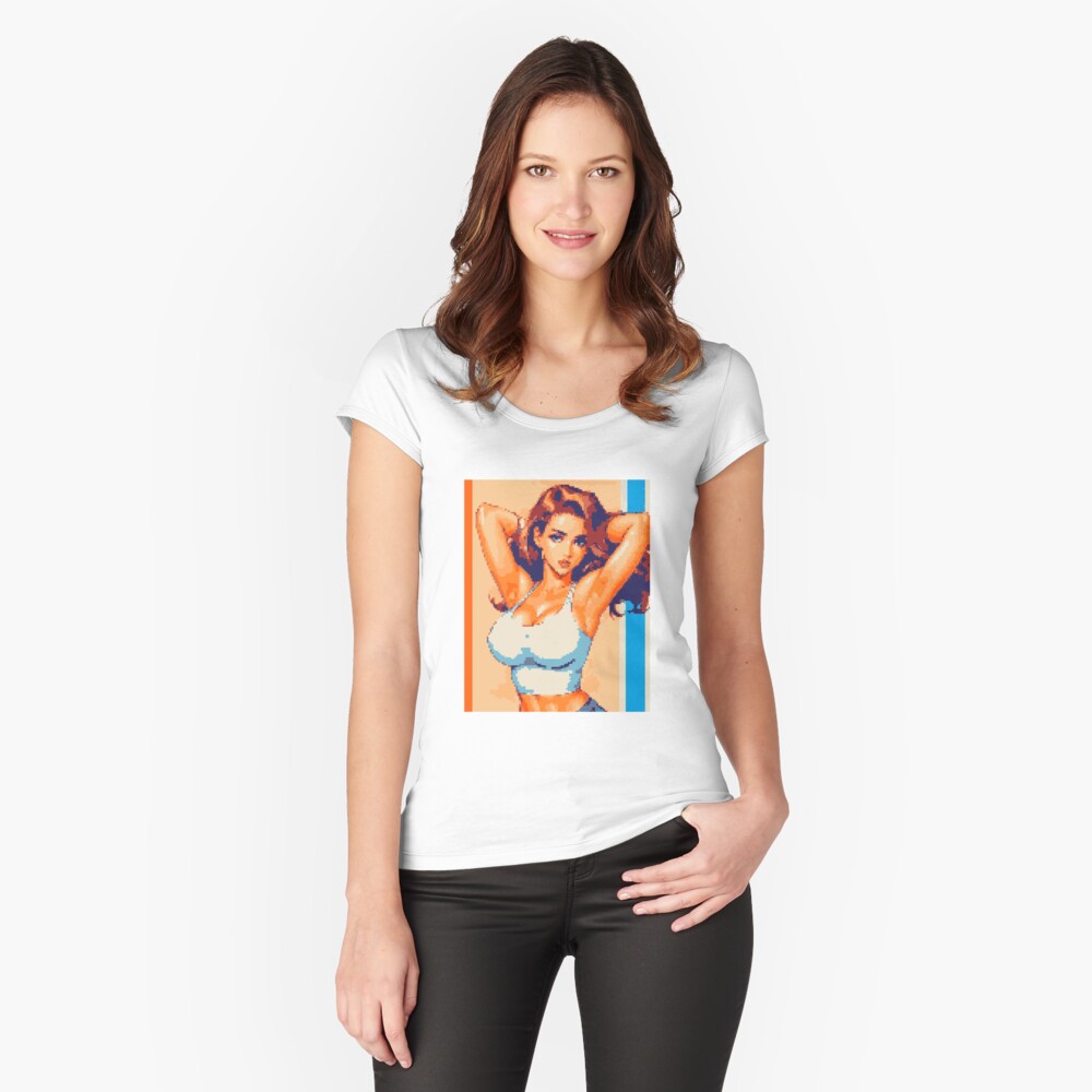 Item preview, Fitted Scoop T-Shirt designed and sold by 8bitglam.