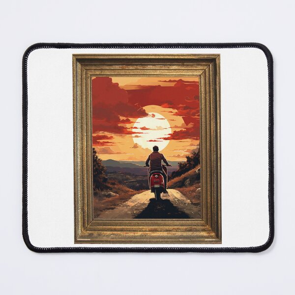 Item preview, Moped in the sunset in Classic frame designed and sold by Dahlann.