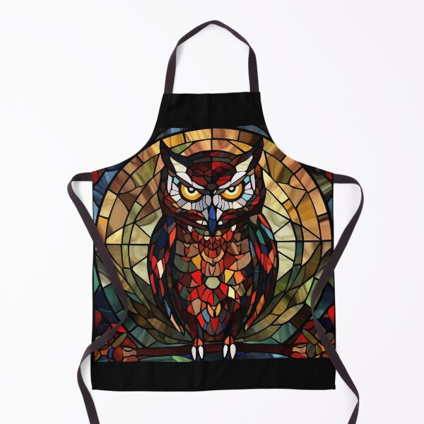 Item preview, owl image à la stained glass designed and sold by KlaudiDesignArt.