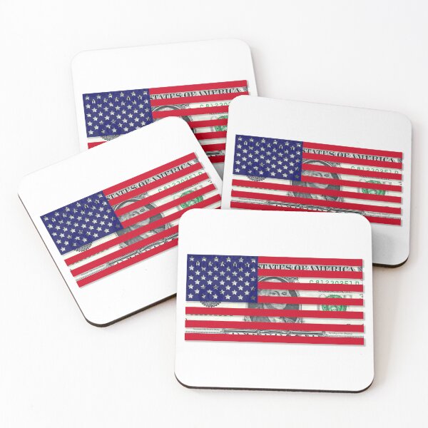 Item preview, United States of America Dollar USA Flag 3D Shadow Stars and Stripes designed and sold by UnnecessaryLuck.