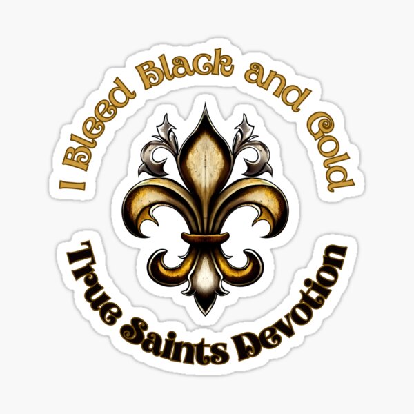 6 New Orleans Saints Cure Dat Fleur de Lis Vinyl Decal Window Sticker for  Who Dat Fans