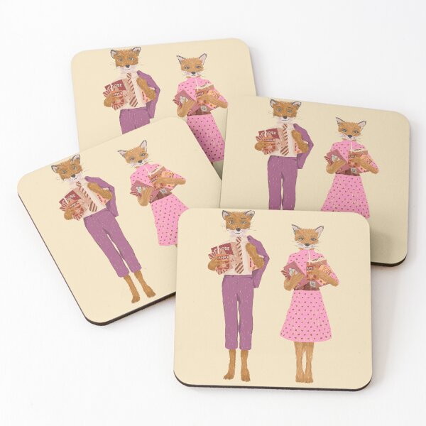 Item preview, Fantastic Mr. fox and Mrs. Fox - Pink designed and sold by VINU-DESIGNS.