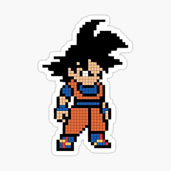 Goku Pixel art Dragon Ball, pixels, fictional Character, pixels