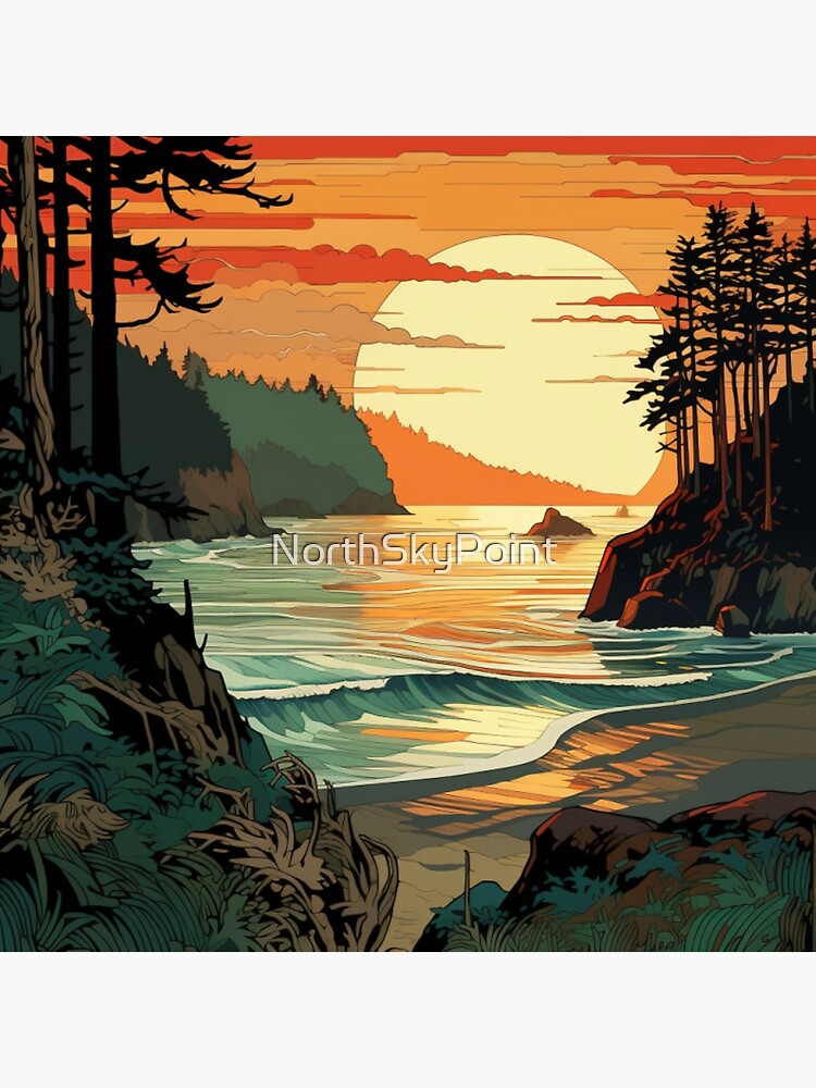 Beach Sunset - Pacific Coast Art Print | Giclée | Canvas or deals Paper | Wall Art | Pacific Northwest | Landscape | Pacific Rim