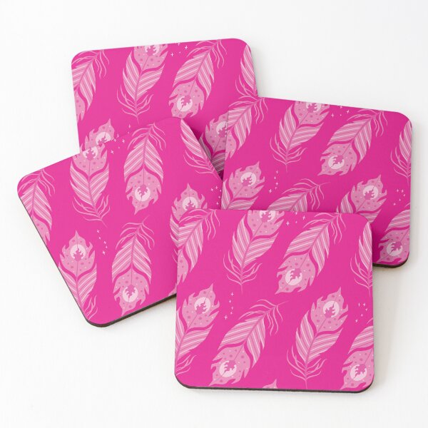 Item preview, Phoenix Feathers Pattern - Hyper Pink designed and sold by Daniel Bevis Design.