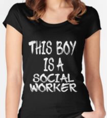 This Boy is a Social Worker Women's Fitted Scoop T-Shirt