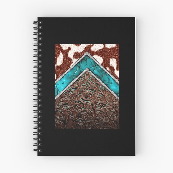 Item preview, Western Cow	 Pattern Cowhide Turquoise and Tooled Leather 	 	 designed and sold by gqvywmsatri56.