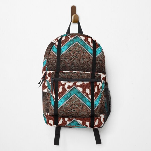 Item preview, Western Cow Pattern Cowhide Turquoise and Tooled Leather designed and sold by gqvywmsatri56.