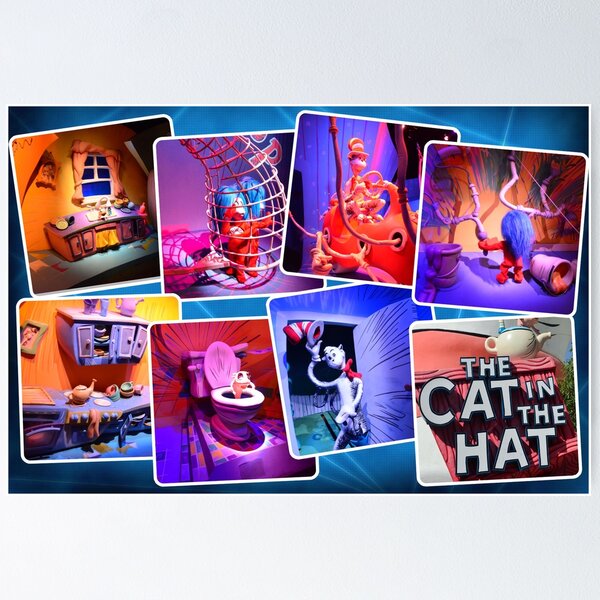 The Cat in the Hat ride collage Universal Studios Orlando
