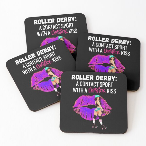 Item preview, Roller Derby A Contact Sport With a Lipstick Kiss designed and sold by Soundpups.