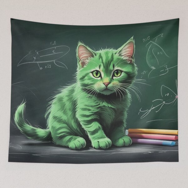 Item preview, Green Tabby Artist: Chalkboard Whiskers designed and sold by Electric-Easel.