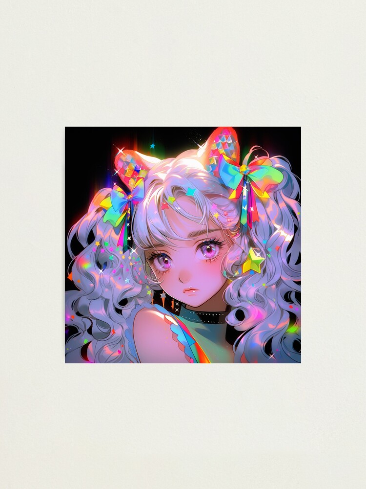 Cute Anime Girl Soft Aesthetic Photographic Print for Sale by  Merch-For-All