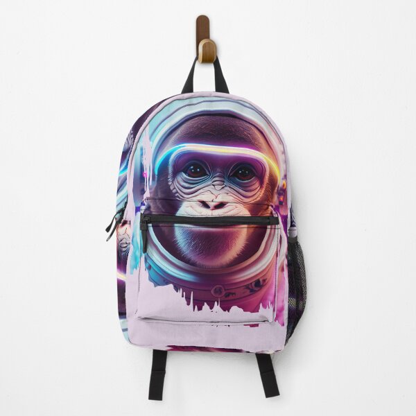 Item preview, Space Monkey Astronaut - Neon Planet Landscape - Universe Explorer designed and sold by monkeybusiness.pt.