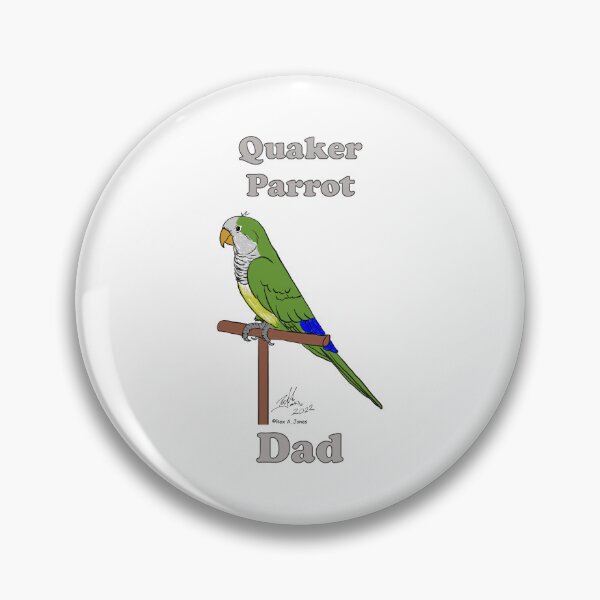 Item preview, Quaker Parrot Dad - Green designed and sold by Laughing Parrot Studio.