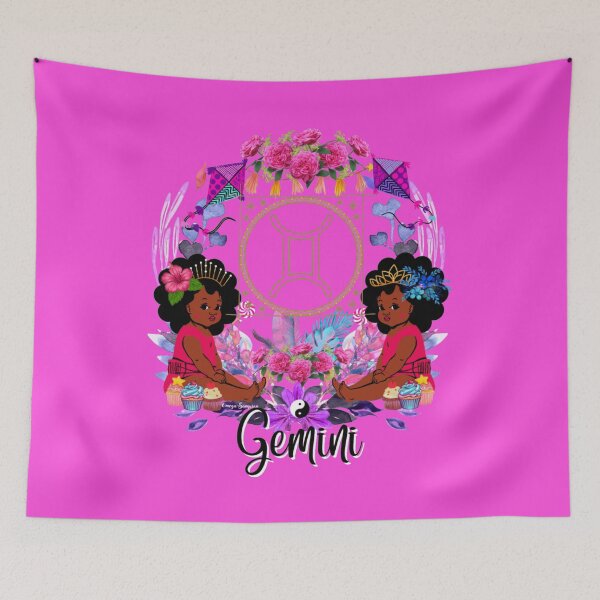 Item preview, Gold Floral Gemini Twins designed and sold by artbyomega.