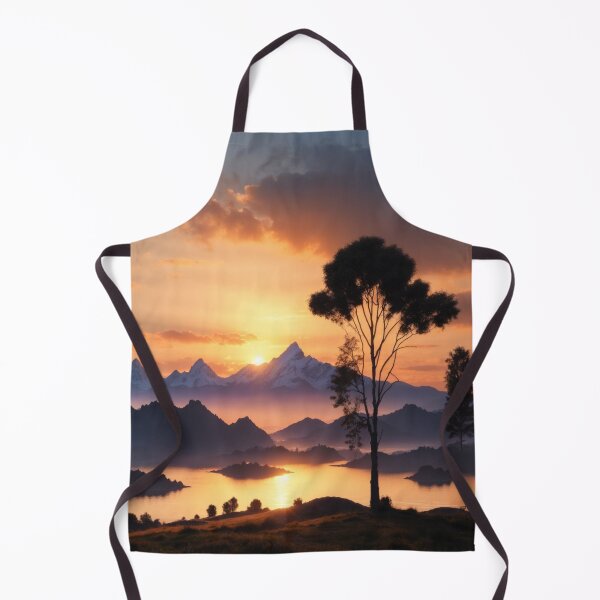 Item preview, Rising Sun Serenity: Lake and Snow-Capped Mountains designed and sold by Electric-Easel.
