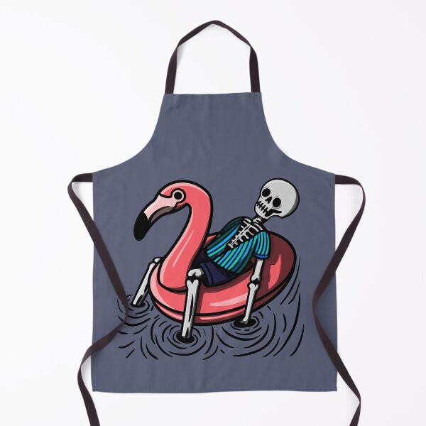 Item preview, Skeleton on Flamingo Float designed and sold by PaprikaPanda.