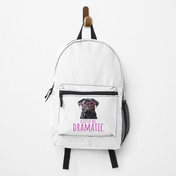 Item preview, Black Pug Dramatic with Pink Glasses designed and sold by 96CypressAlley.