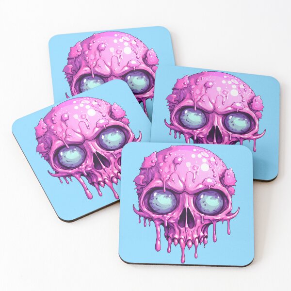 Item preview, Dripping Hot Pink Skull with Blue Eyes designed and sold by 20th-eclipse.