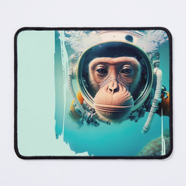 Item preview, Space Monkey Astronaut - Underwater Landscape - Universe Explorer designed and sold by monkeybusiness.pt.