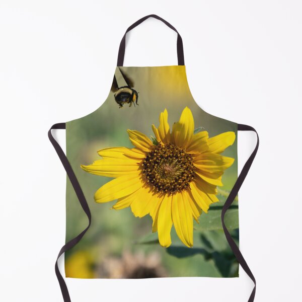 Item preview, Bumblebee flying over Sunflower on sunny morning designed and sold by Stretch Clendennen.