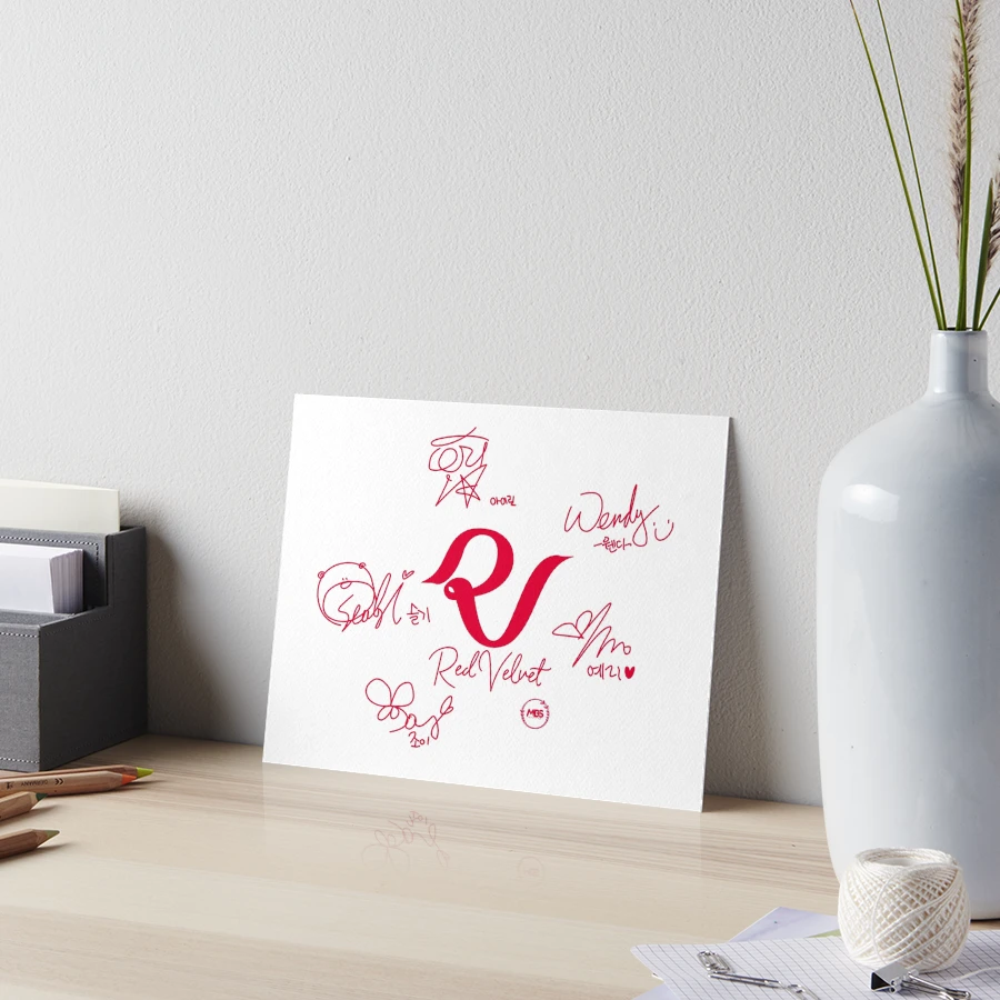 Design with red velvet signatures