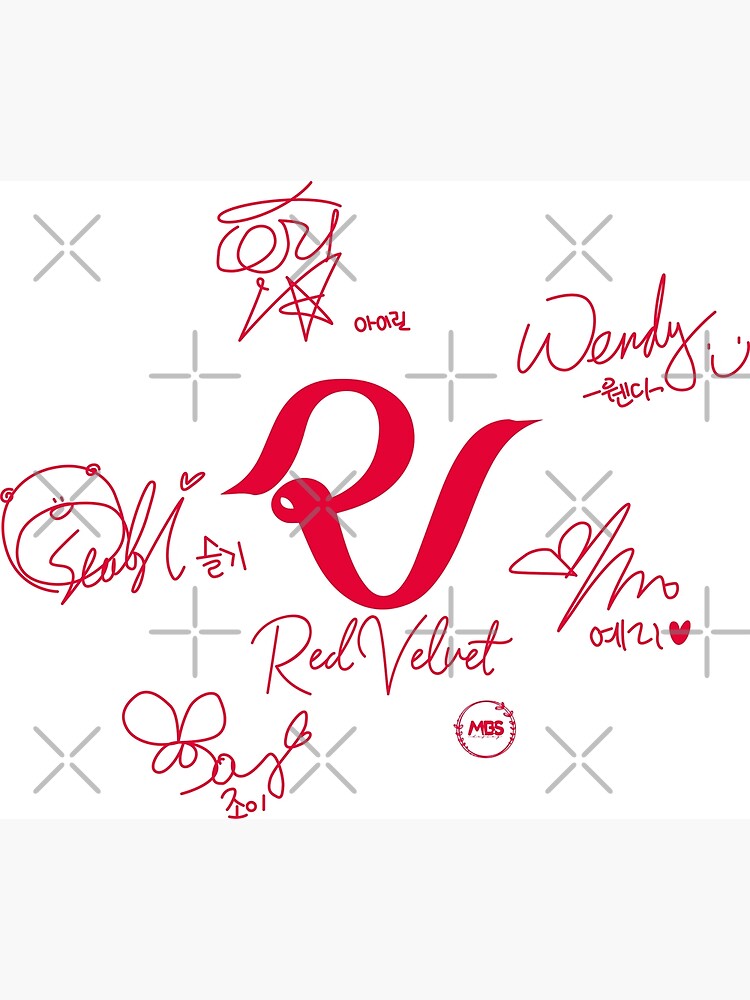 Design with red velvet signatures