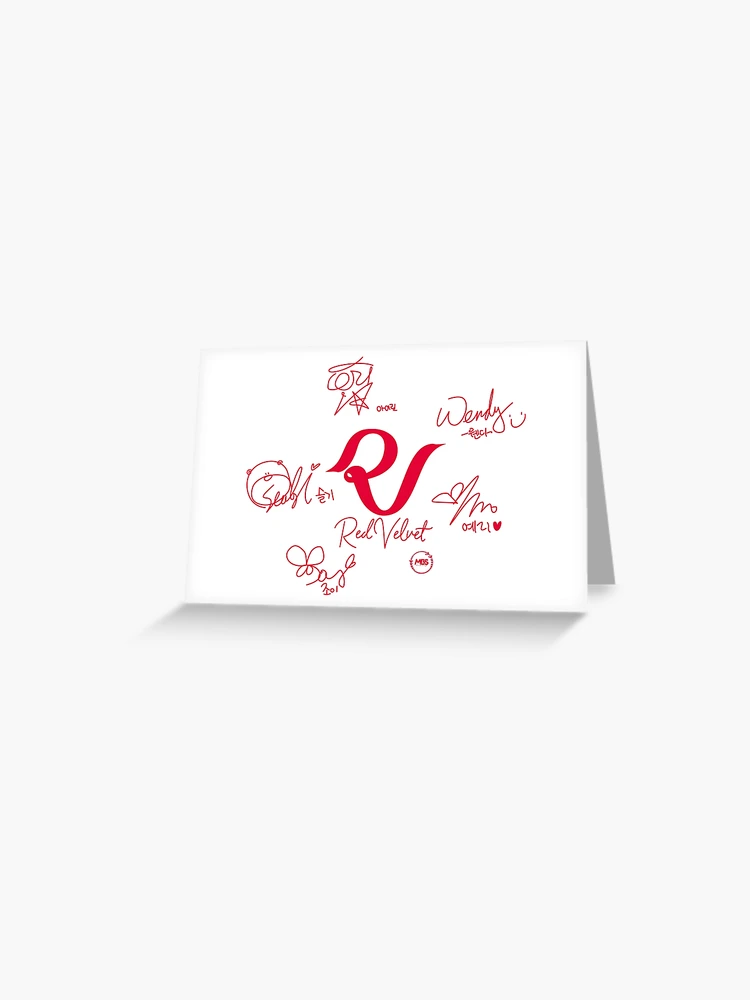 Design with red velvet signatures