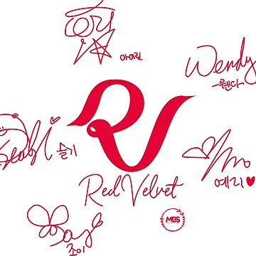 Design with red velvet signatures