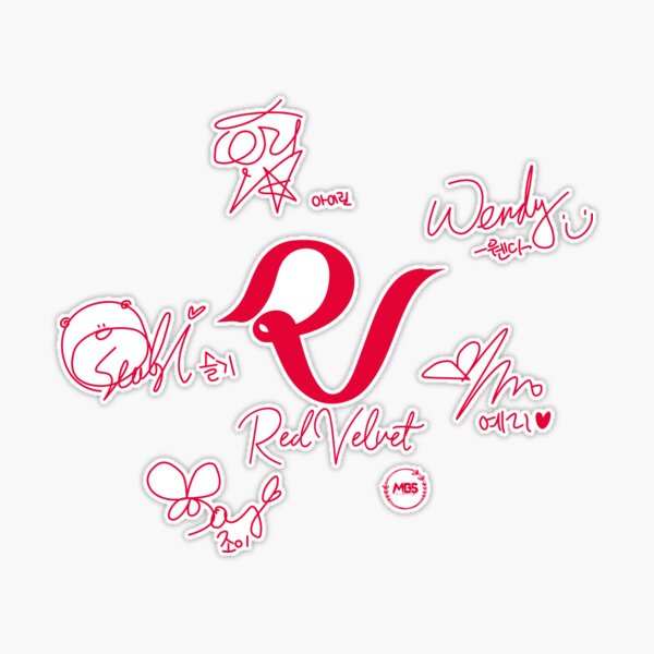 Design with red velvet signatures