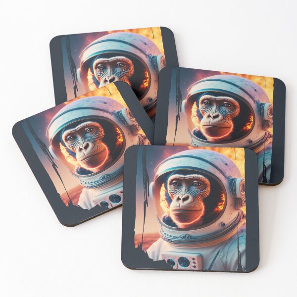 Item preview, Space Monkey Astronaut - Fire and Lava Landscape - Universe Explorer designed and sold by monkeybusiness.pt.