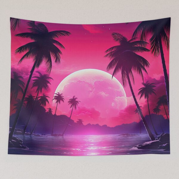 Item preview, Neon Oasis: Vintage Dreams in the Sunset Glow designed and sold by Mullet Monkey.