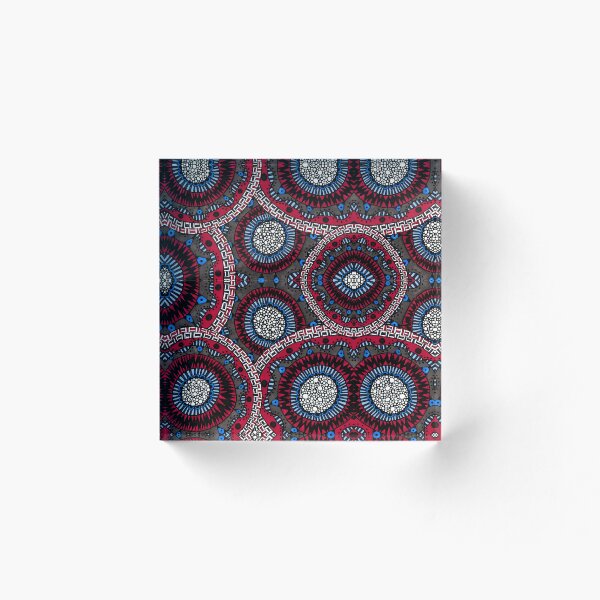 Item preview, Funky Red Black and Blue Multiple Mandala designed and sold by foundunbound.