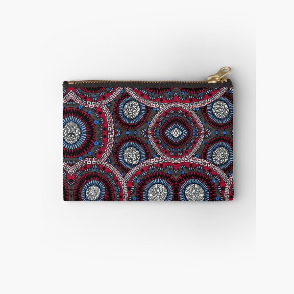 Artikelvorschau, Funky Rot-Schwarz-Blau-Multiple-Mandala entworfen und verkauft von foundunbound.
