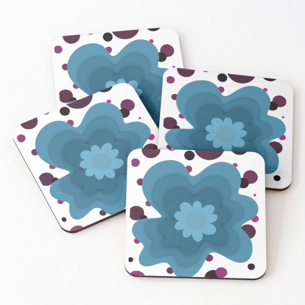 Artikelvorschau, Blaue Blume und Kleckse entworfen und verkauft von Memories by Jess.