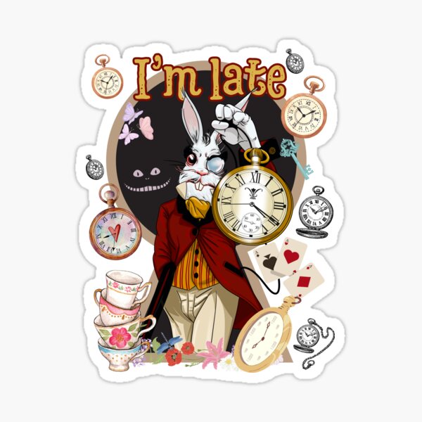 Artikel-Vorschau von Alice im Wunderland, weißes Kaninchen (ich bin zu spät), designt und verkauft von Martzart.