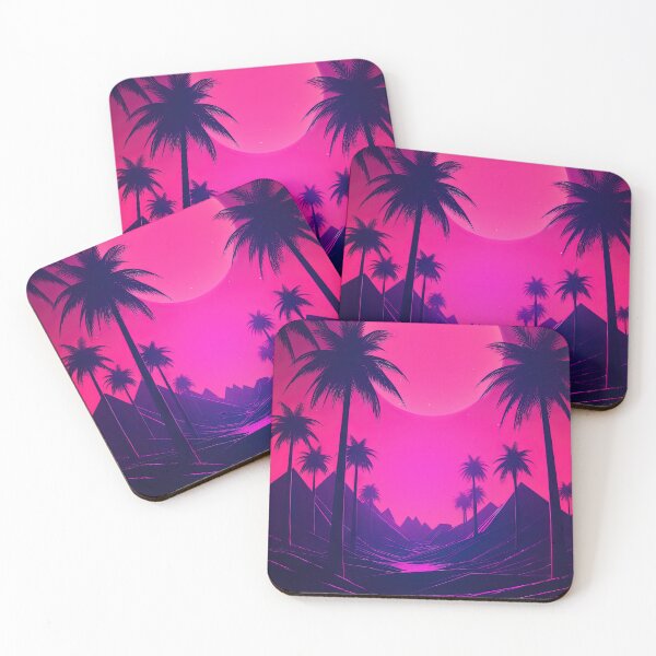 Item preview, Sunset Rhapsody: Tropical Synthwave Vibes designed and sold by Mullet Monkey.