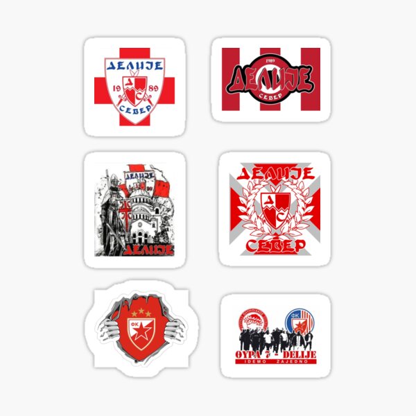 4 Pack) Red Star Belgrade Serbia Vinyl Sticker Decal Soccer Crvena Zvezda