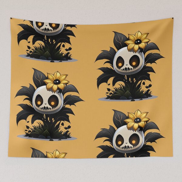Item preview, Scary Cute Horror Ghost Plant Black, White and Orange designed and sold by morator.